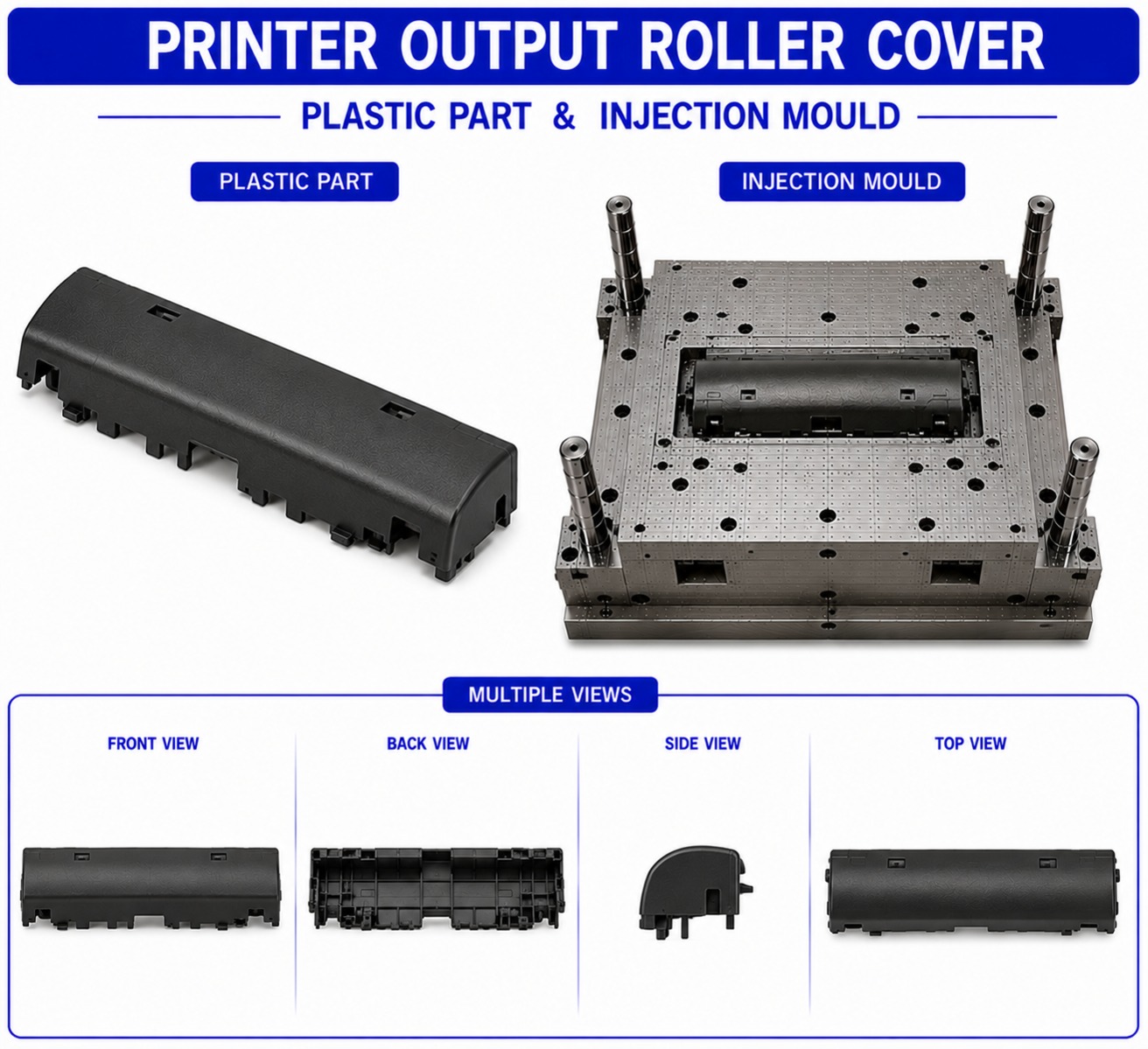 Printer Plastic Output Roller Cover